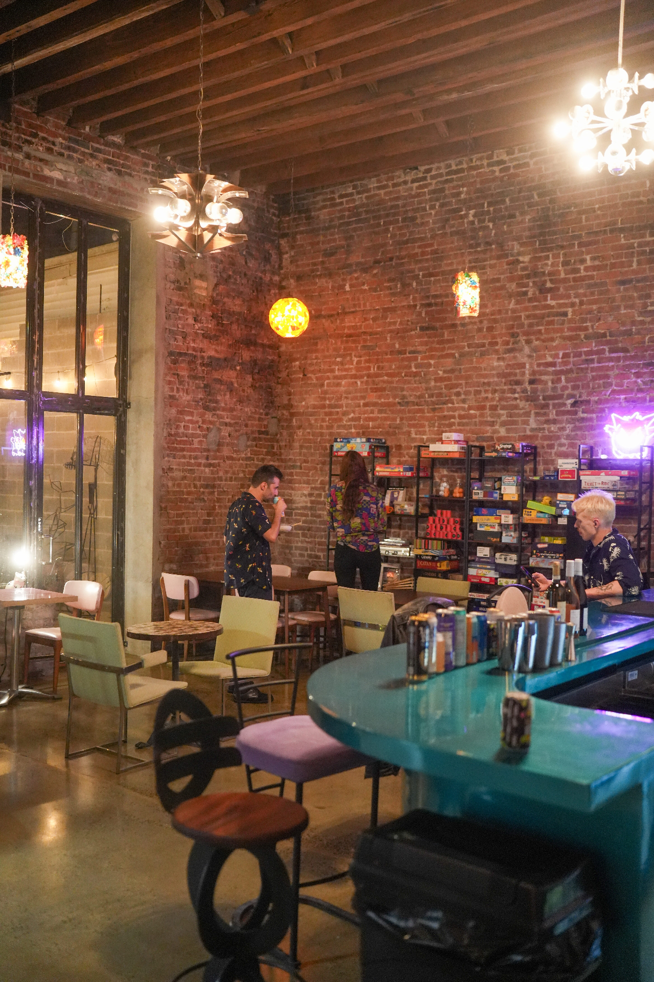 Interior of The Tiny Cupboard game bar in Brooklyn